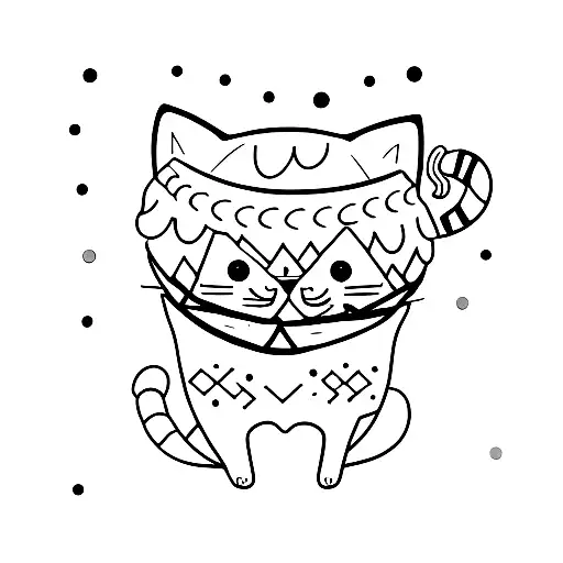 A Cat Made Entirely Out Of Crochet Stitches