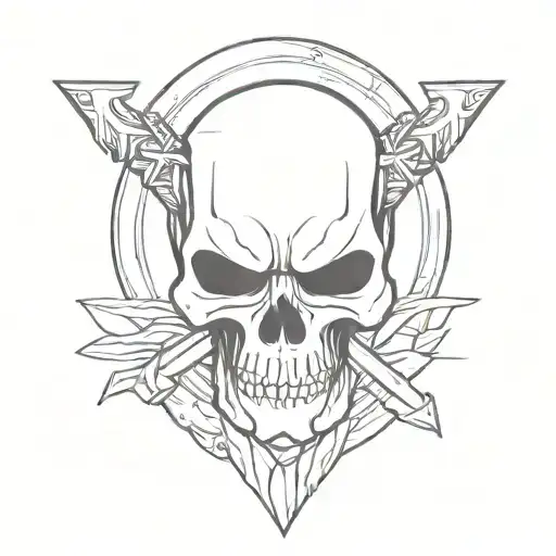 Broken Katana In The Devil's Skull