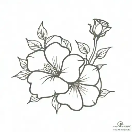 1 Rose And 1 Morning Glory Flower