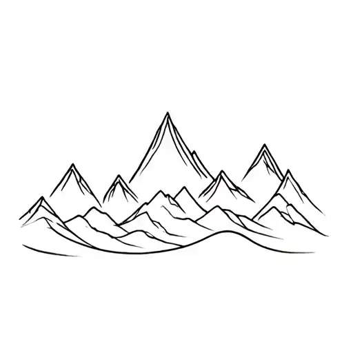 4 Wave Peaks And 4 Mountain Peaks