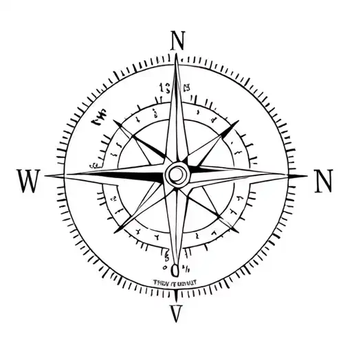 A Minimalist Compass With Coordinates Of A Favorite Travel Destination