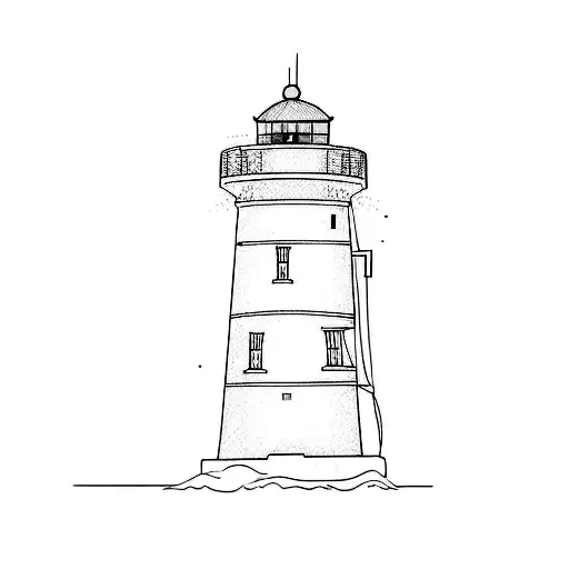 A Lighthouse With Sky At Night