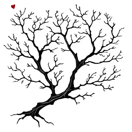 Blood Love Tree Branch Representing A Member