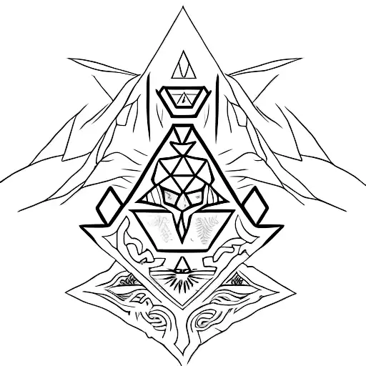 Triforce From Zelda With An Oak Tree