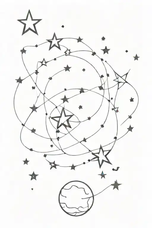 Starry Design With Space For A Quote Written