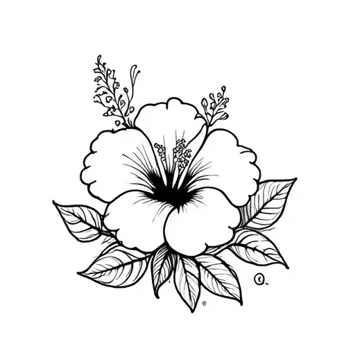 Western And Hibiscus Flowers