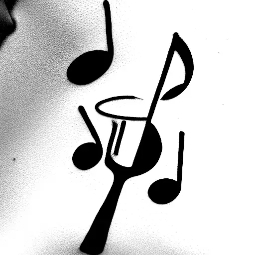 Wine Glass And Music Notes