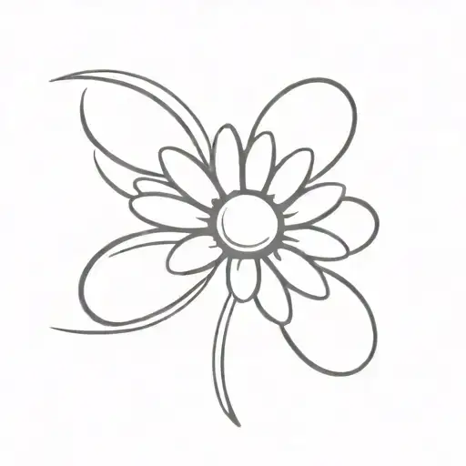 Word Daisy With Wings Spread