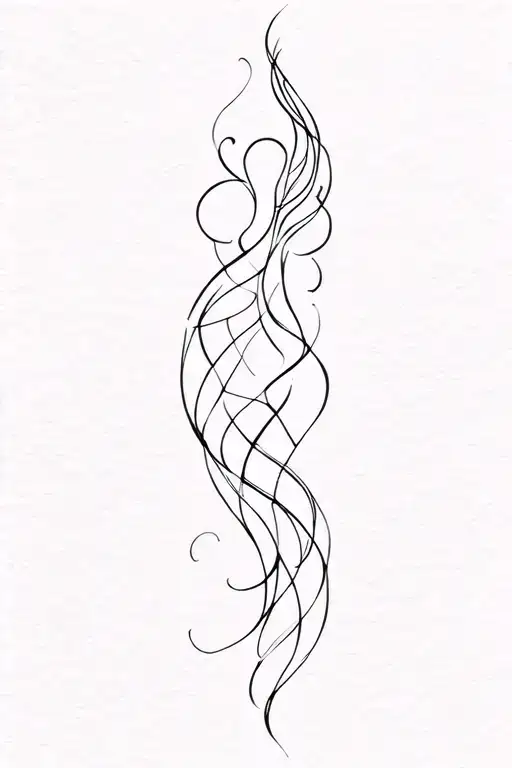 Line Back Tattoo Sexy Ocean