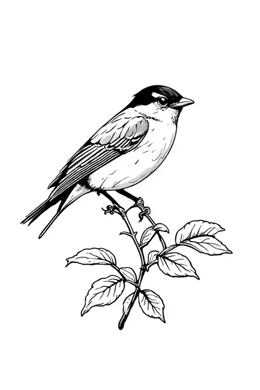 A Red Robin On A Plant