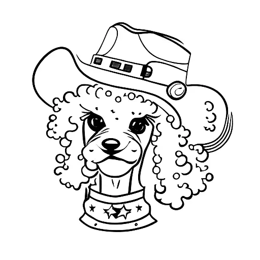 Poodle In Cowboy Hat