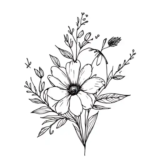 January And March Birth Flowers Combined