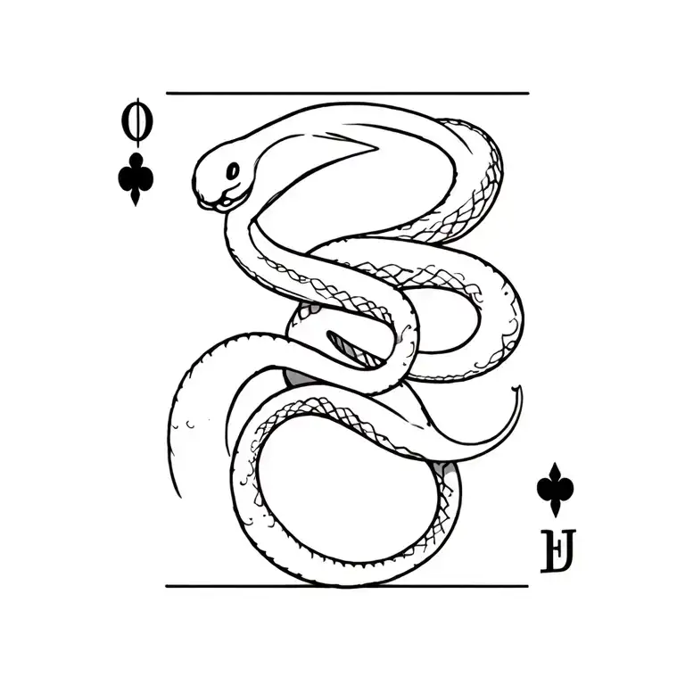 Snake And Money And Joker Card