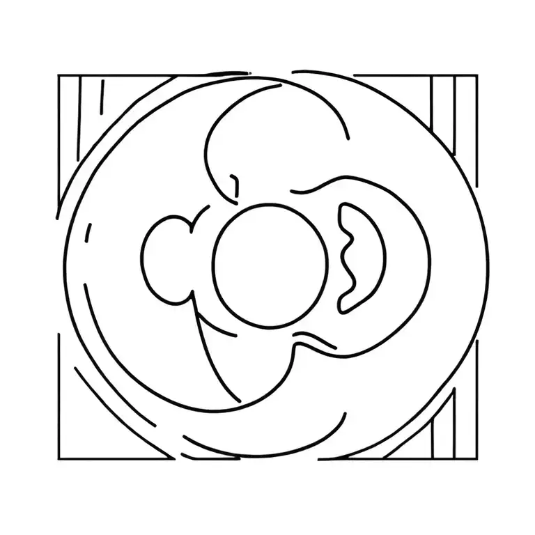 Moon And Cancer Sign Incorporated Symbolizing The Client's