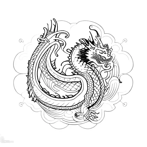 An Intricate Dragon Wrapped Around A Pier