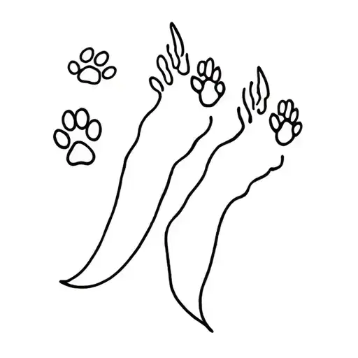 Fine Line Chilli With Dog Pawprints Alongside