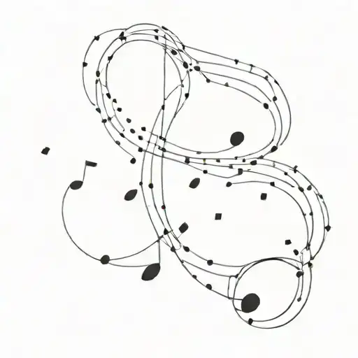 A Minimalist Tattoo Of A Constellation In The Shape Of A Music Note