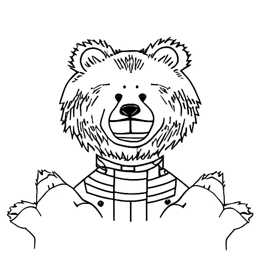 Bear With Cubs Playing Nearby