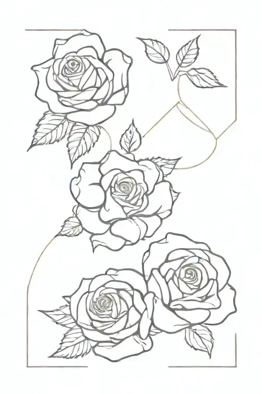 Roses And Dog Paw Print