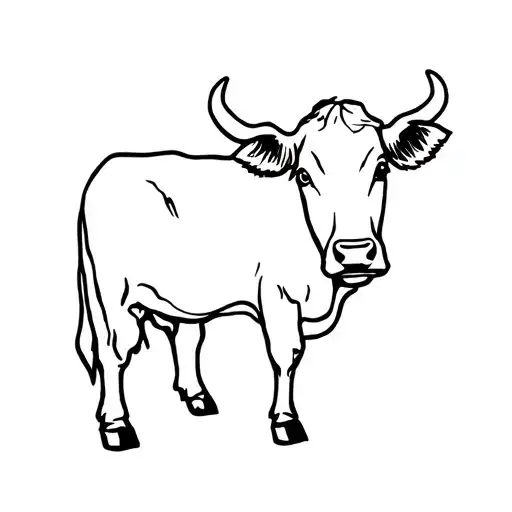 Simple Outline Of Milk Cow