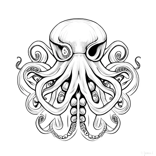 Octopus With Skull Head