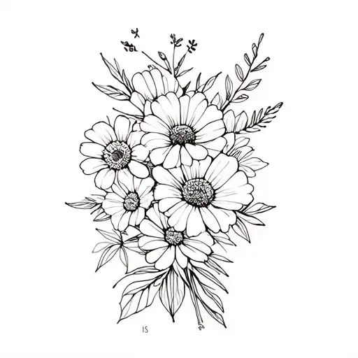 Bouquet Of Birth Flowers September March April December