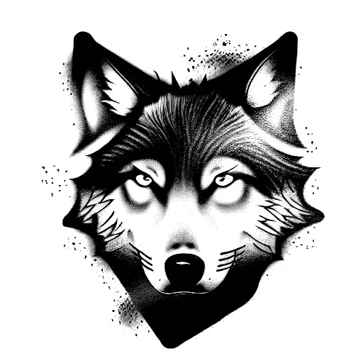 Aggressive Dark Wolf