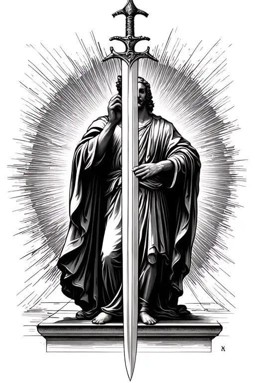 Arminius Statue Raising Sword