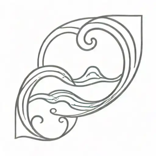 Seven And Ocean Wave And Heart