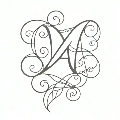 Initial A Dotwork