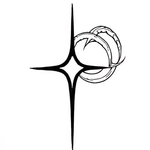 Cross And Capricorn Sign Mixed Together