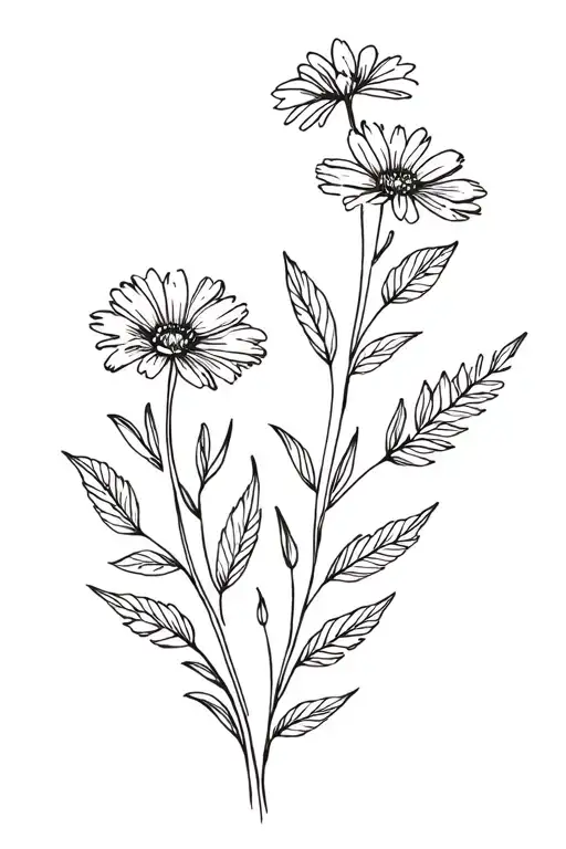 Dainty Flowers Country Linework