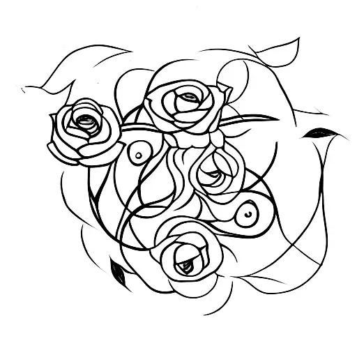 Da Vinci Black Rose And Vines