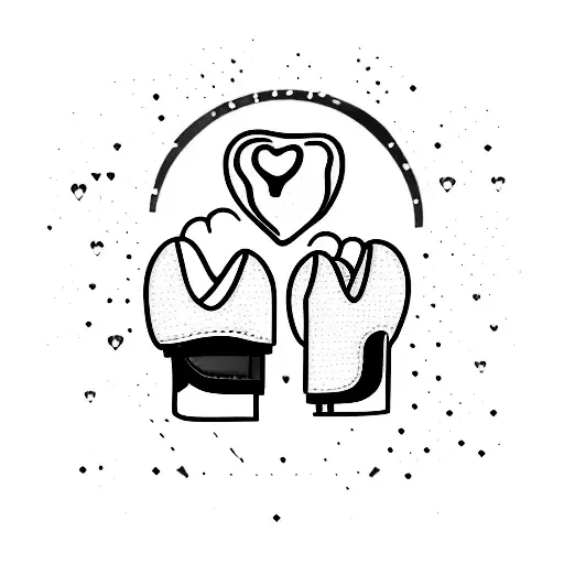 A Boxing Glove Holding A Heart Symbolizing Love For The Sport