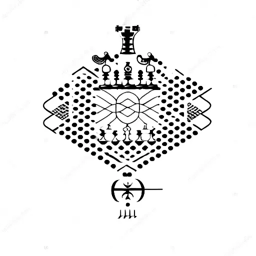 A Chessboard With Electrical Symbols As The Chess Pieces