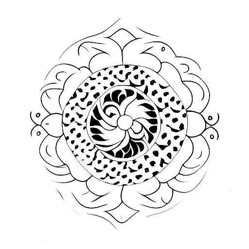 Oriental Fan With Koi Fish Pattern