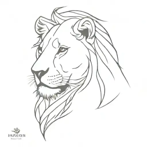 Lion Profile Line Minimal