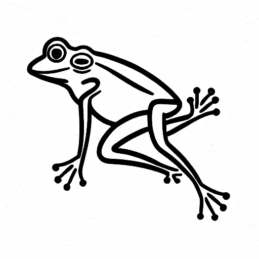 A Cartoon Frog Skateboarding