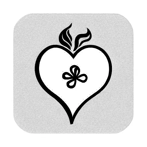 Chemical Symbol With Heart And Flower