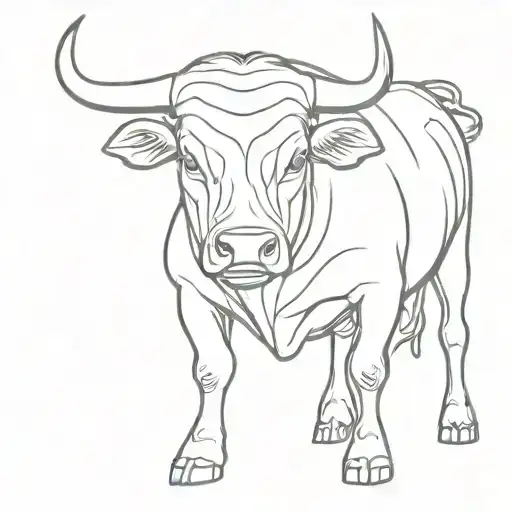 Bull Noble Posture With Head Up