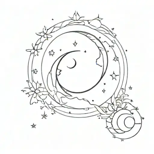 Semicolon With Sun And Moon