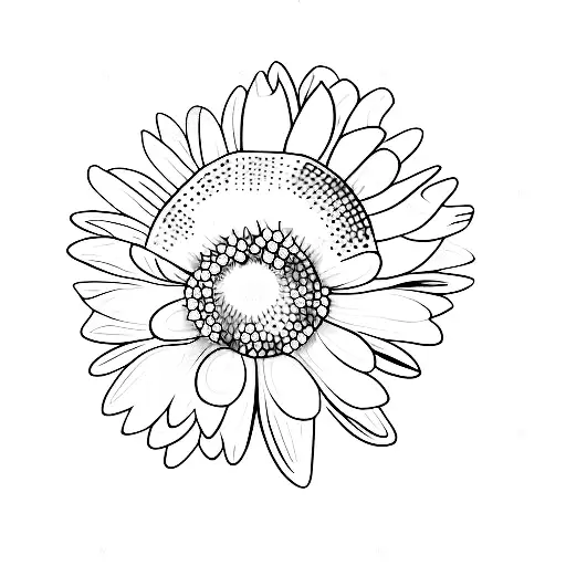 Sword With A Daisy Flower Going Around It