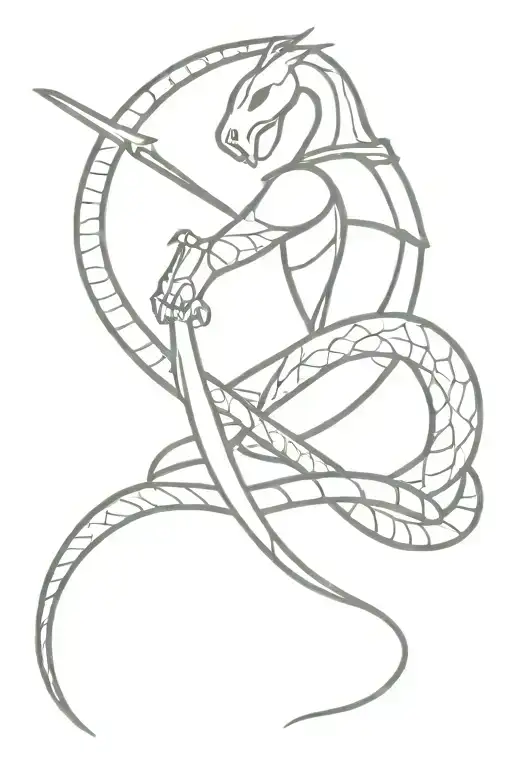 Knight Killing Snake