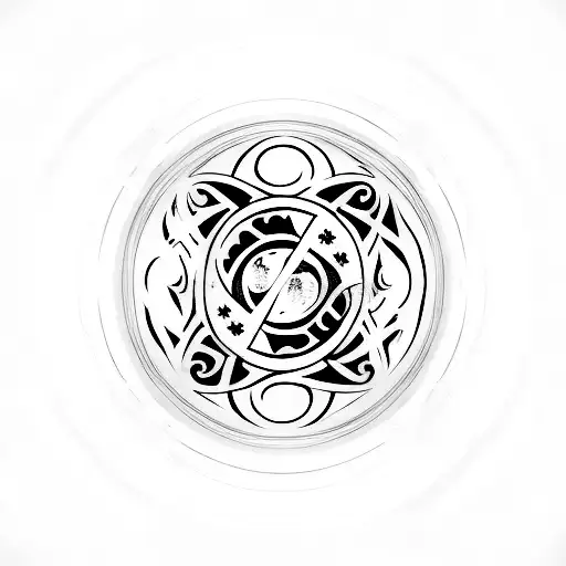 Film Reel Merging With A Yin-yang Symbol