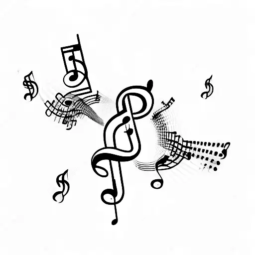 Letters J D L Disguised In A Music Themed