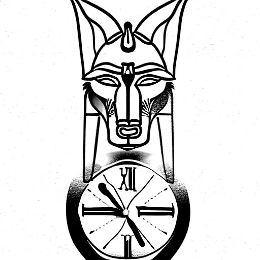Clock Roman Numerals Sanskrit Anubis God