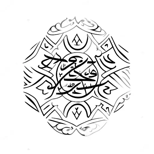 Arab Or Asian Geometric Tattoo That Advocates Confidence In Silk