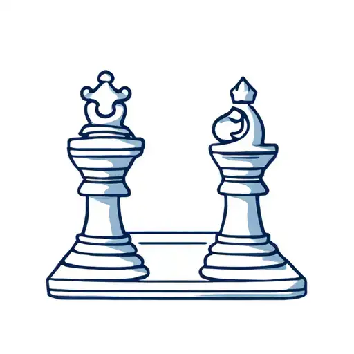 Chess Pawn And King In Casket Propped