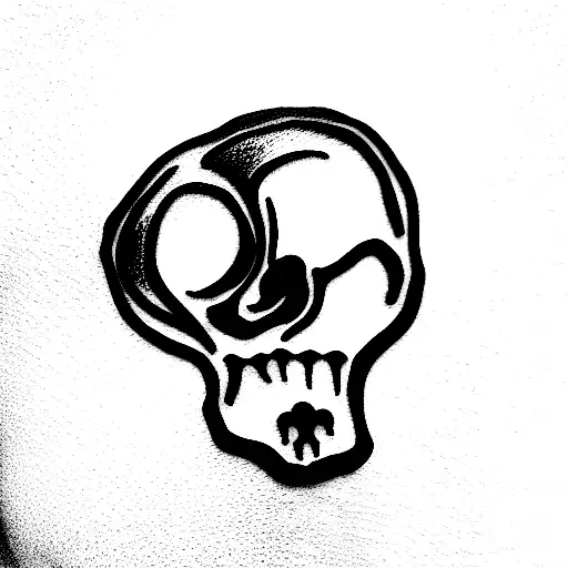 Skull Black And White