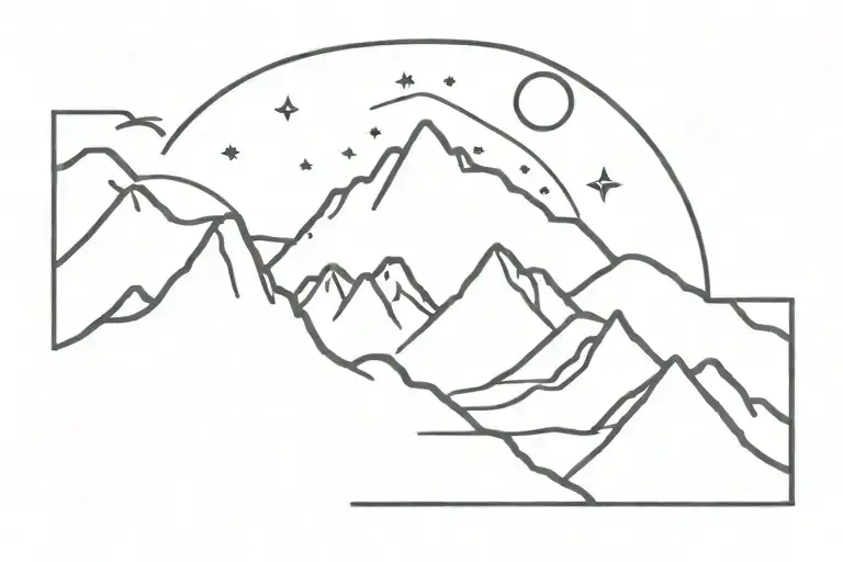 Arizona Desert Mountains Night Sky